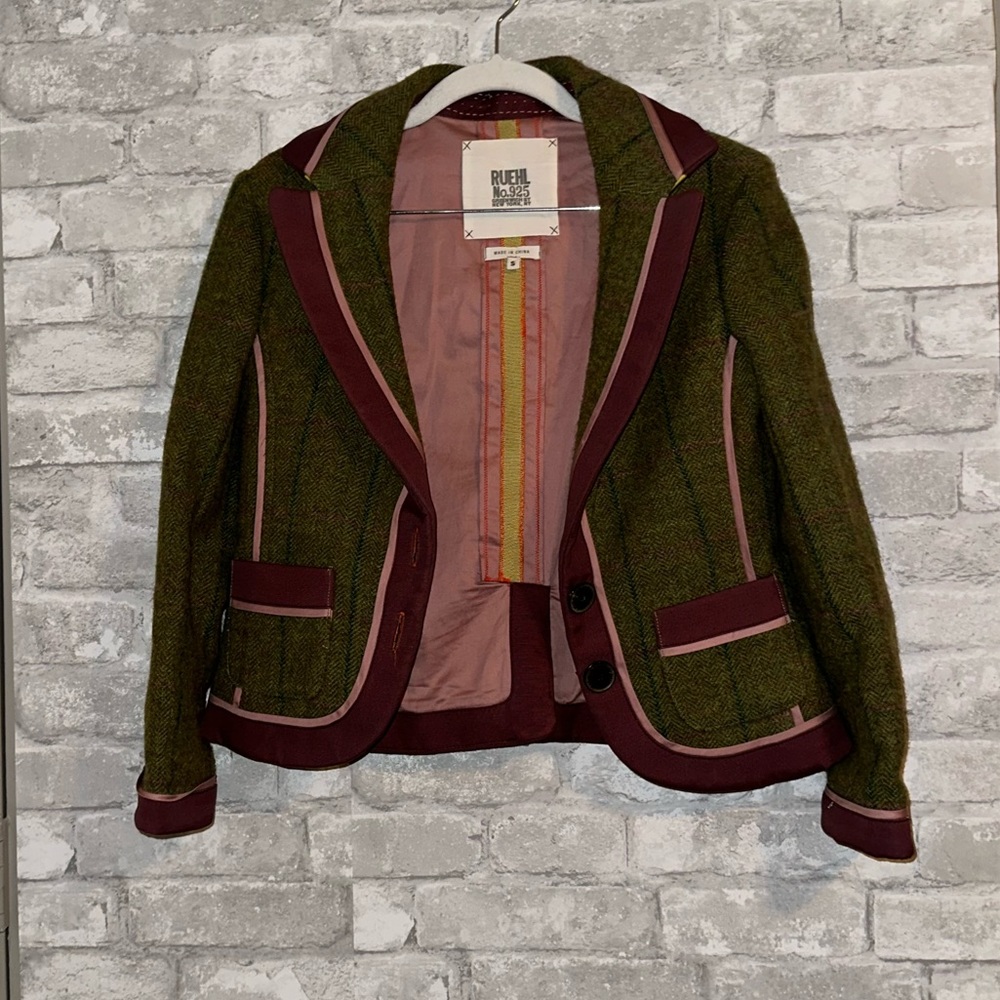 Women's ruehl no.925 wool blazer sz S #I1